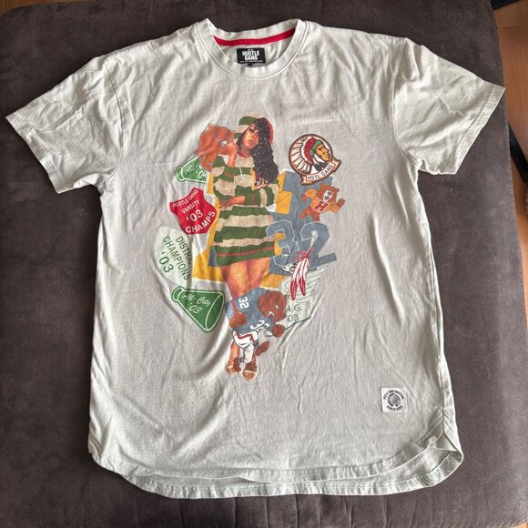 Hustle Gang Graphic Tee Size L 100% Cotton Made In India - Picture 1 of 5
